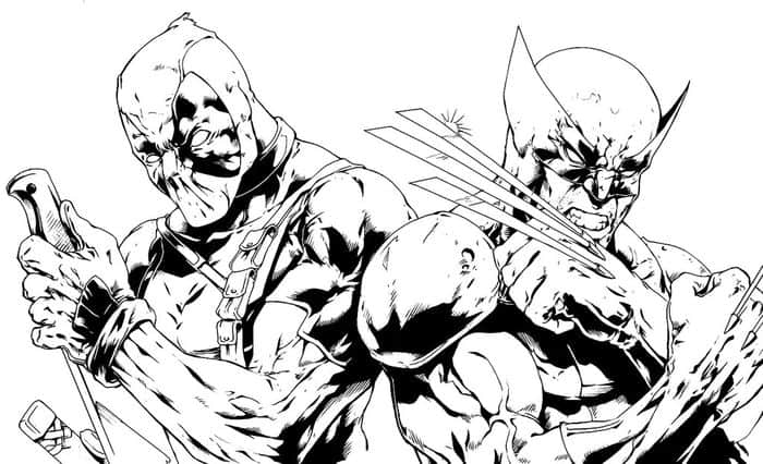 Deadpool And Wolverine Coloring Pages