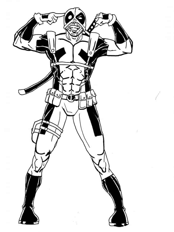 Deadpool Coloring Pages Free Printable