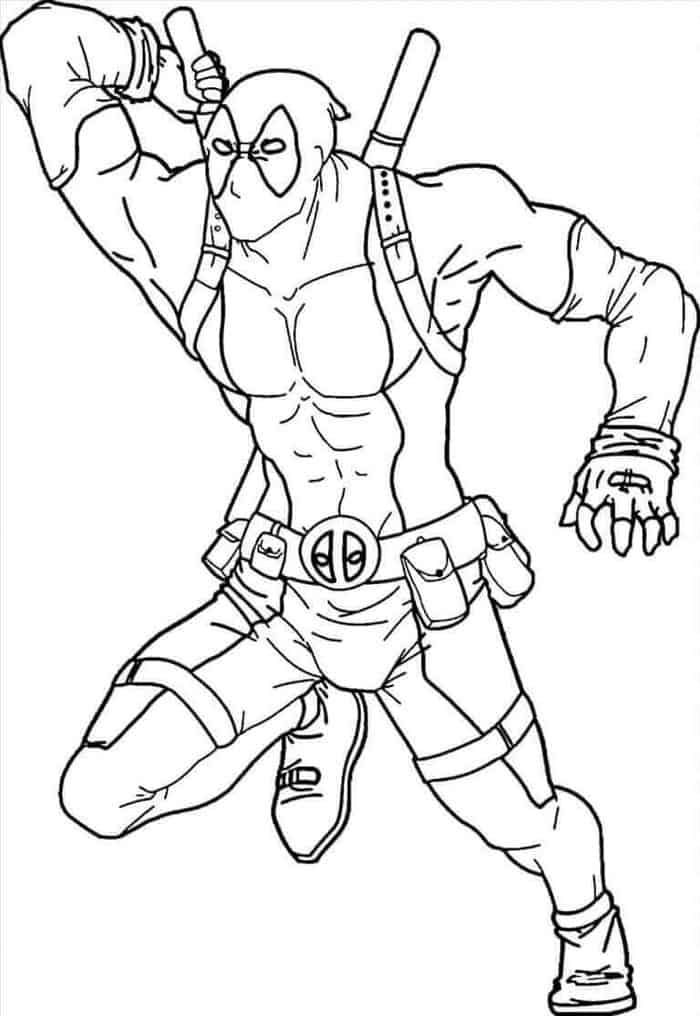 Deadpool Coloring Pages