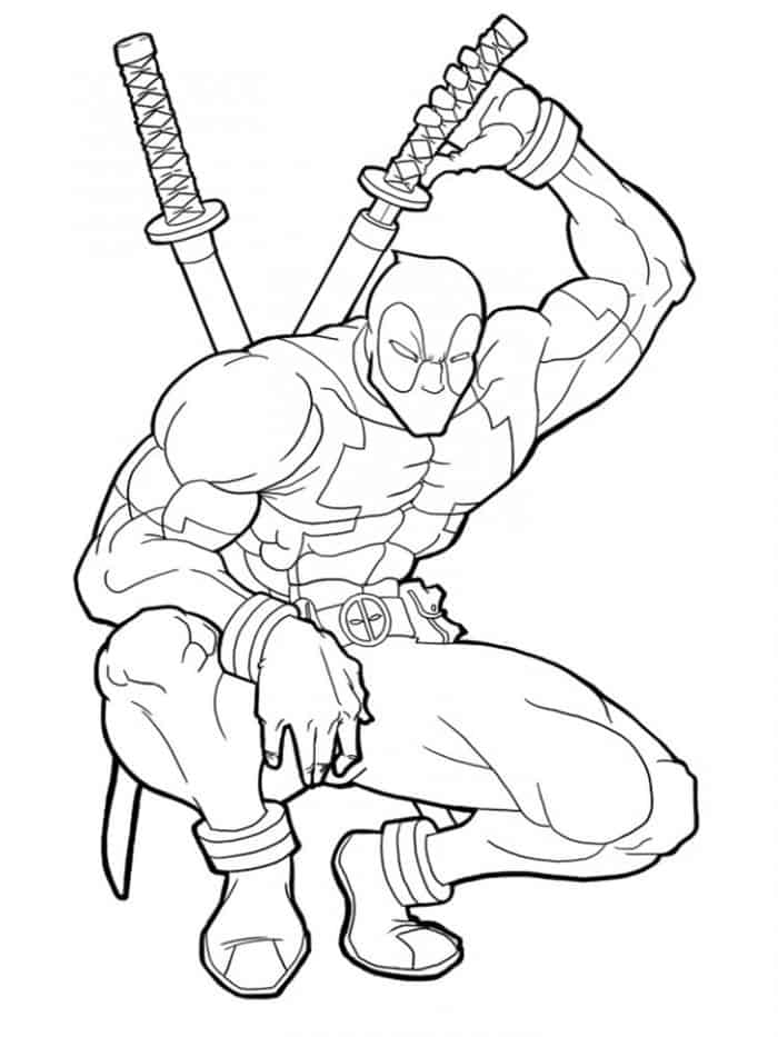 Deadpool Printable Coloring Pages