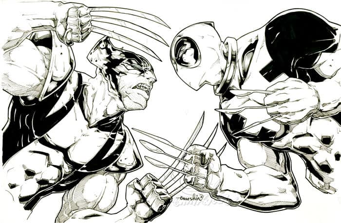 Deadpool Vs Wolverine Coloring Pages