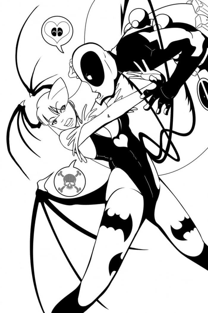 Deadpool Vulgar Coloring Pages