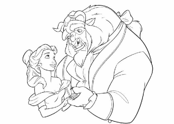 Disney Beauty And The Beast Coloring Pages To Print