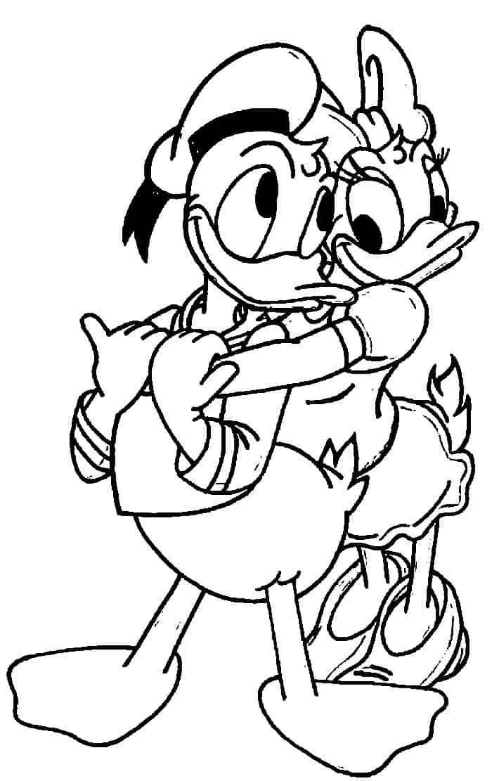Donald And Daisy Duck Coloring Pages