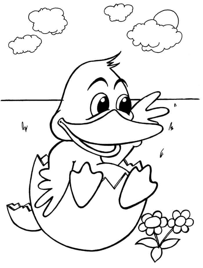 Easter Duck Coloring Pages Free Printable