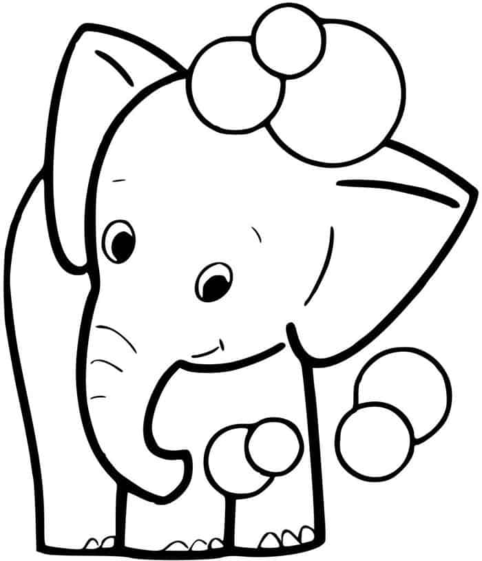 Elephant Coloring Pages For Kids