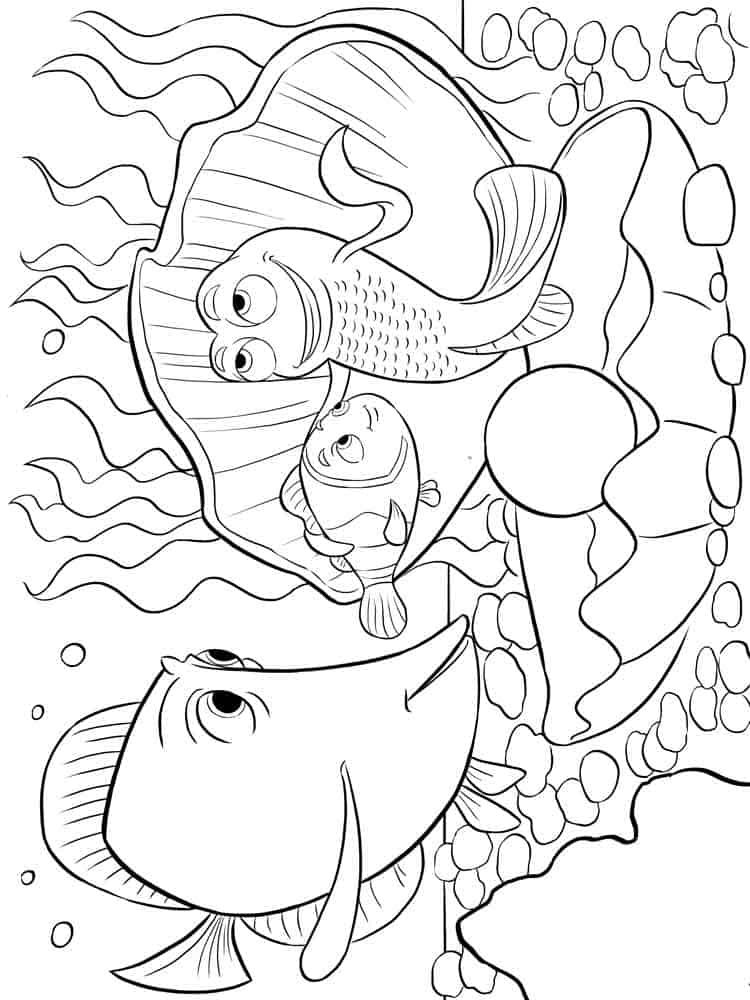 Finding Dory And Nemo Printable Coloring Pages