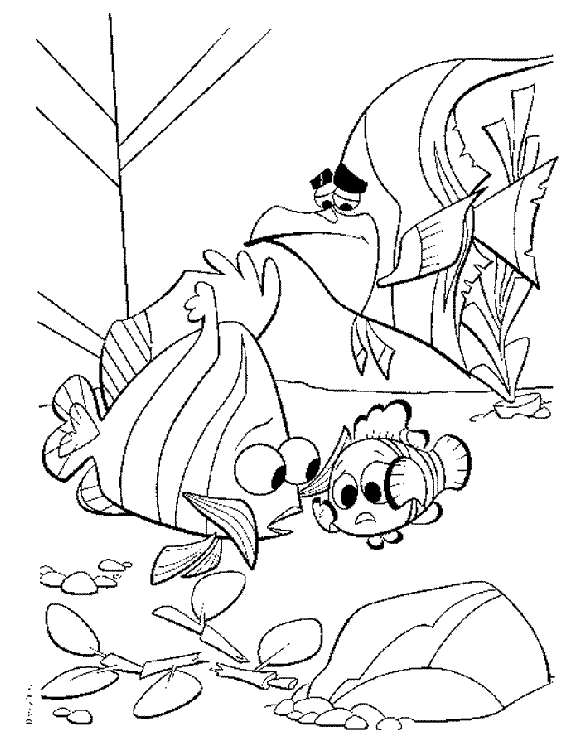Finding Nemo Character Coloring Pages