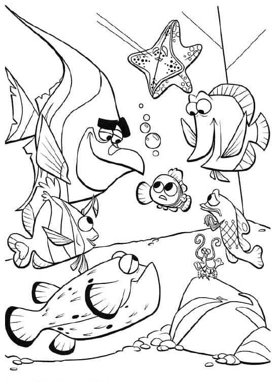 Finding Nemo Coloring Pages Dropoff