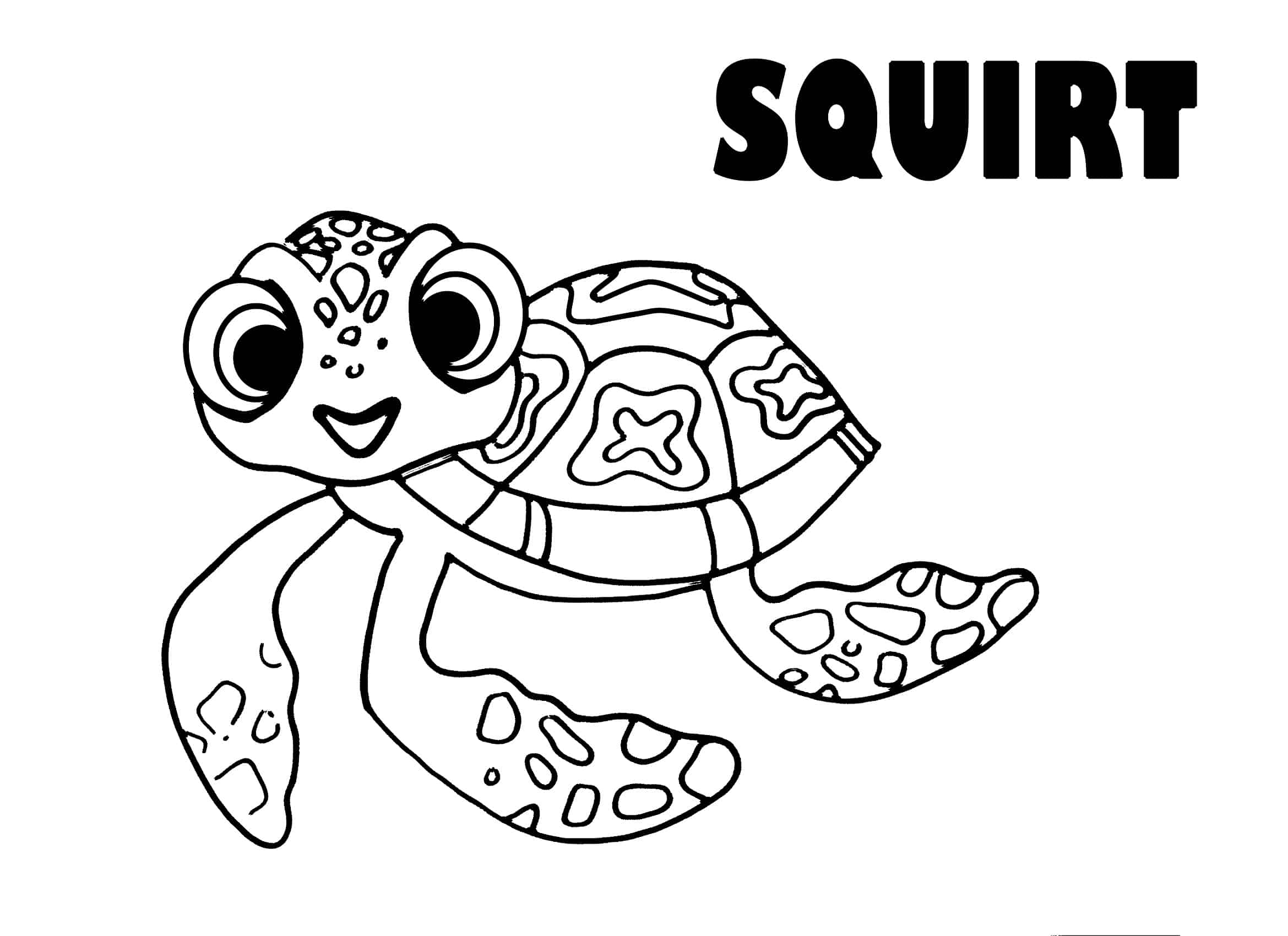 Finding Nemo Squirt Coloring Pages