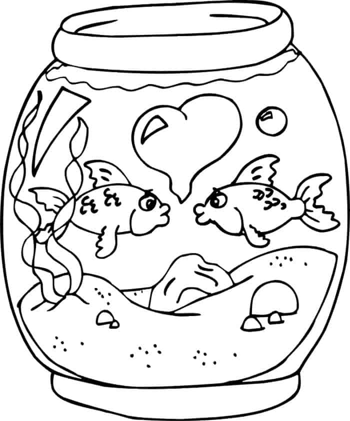 Fish Tank Coloring Pages