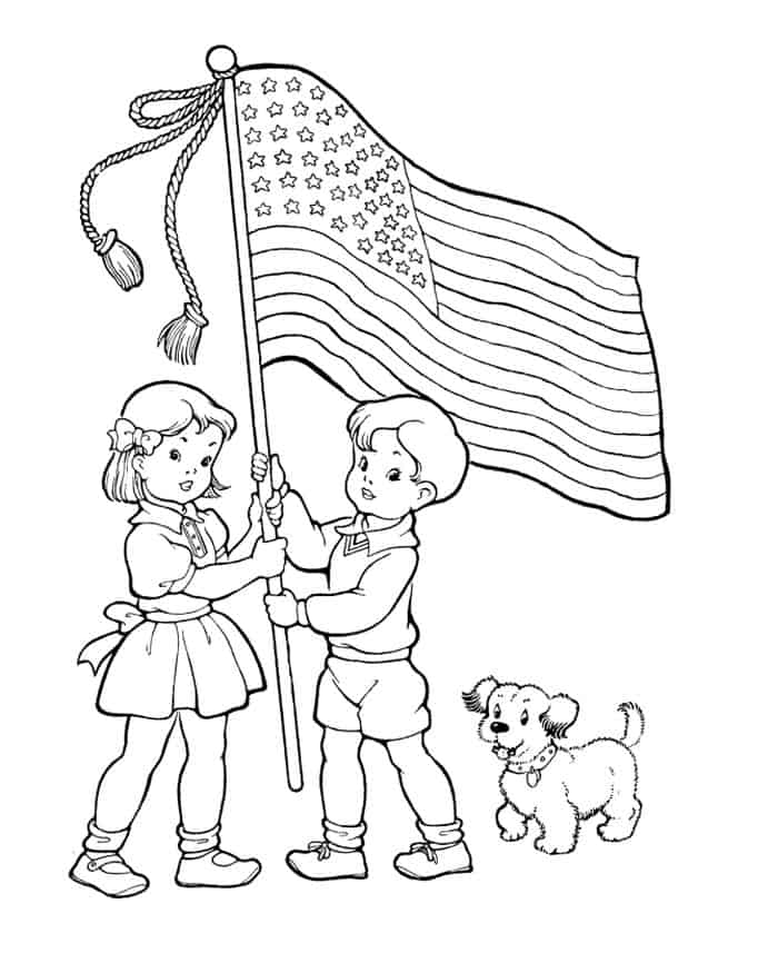 Free American Flag Printable Coloring Pages