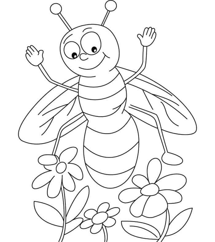 Free Bee Coloring Pages