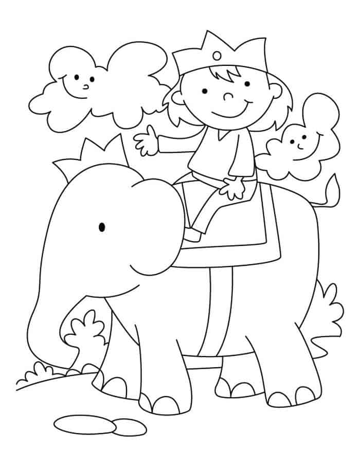 Free Coloring Pages Elephant