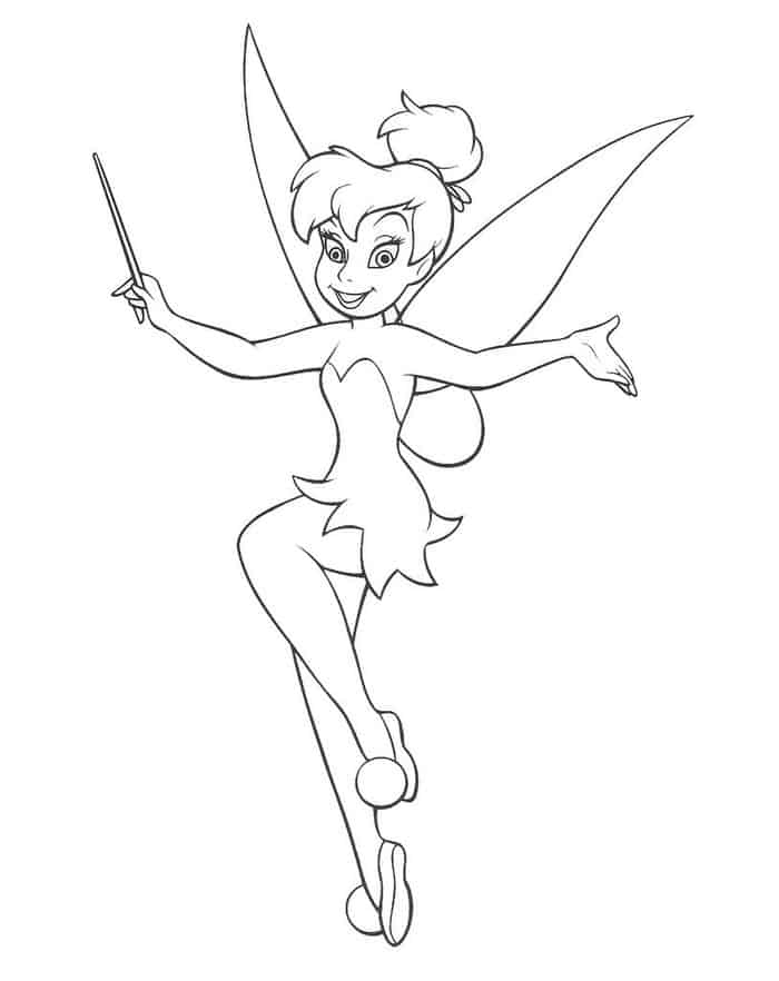 Free Coloring Pages Of Tinkerbell