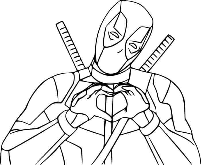 Free Deadpool Coloring Pages