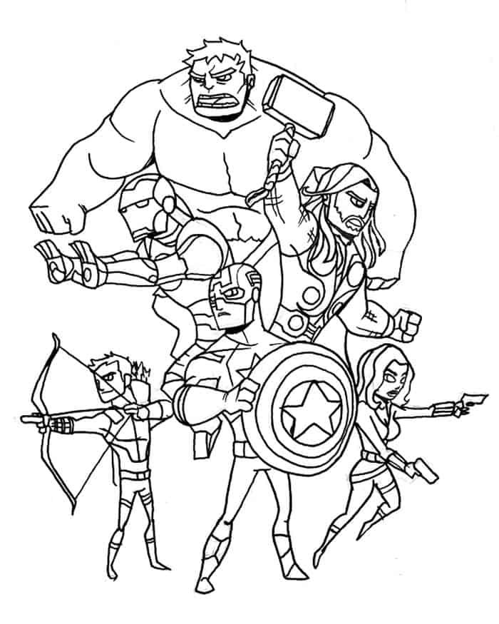 Free Printable Avengers Coloring Pages