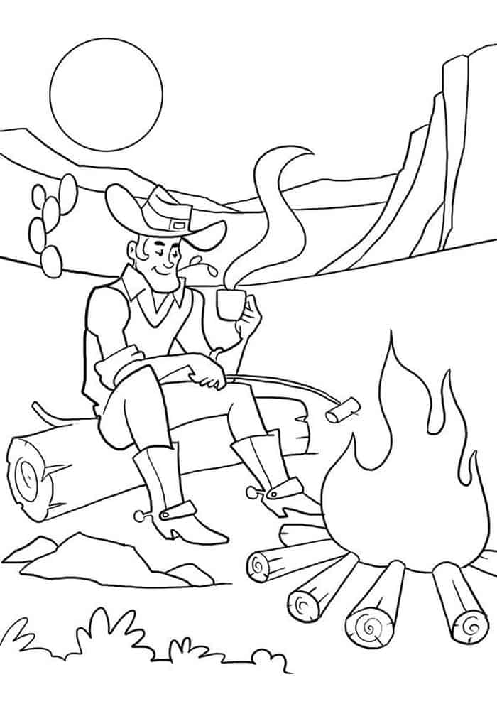 Free Printable Cowboy Coloring Pages