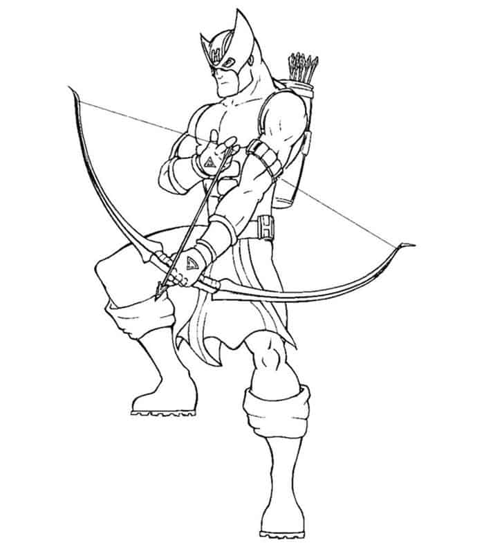Hawkeye Avengers Coloring Pages