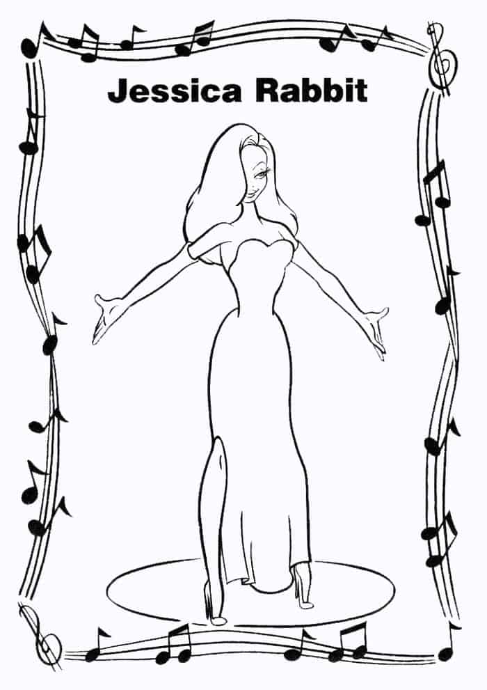 Jessica Rabbit Coloring Pages