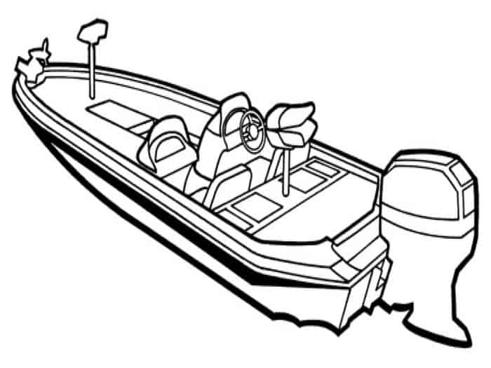 Jet Boat Coloring Pages
