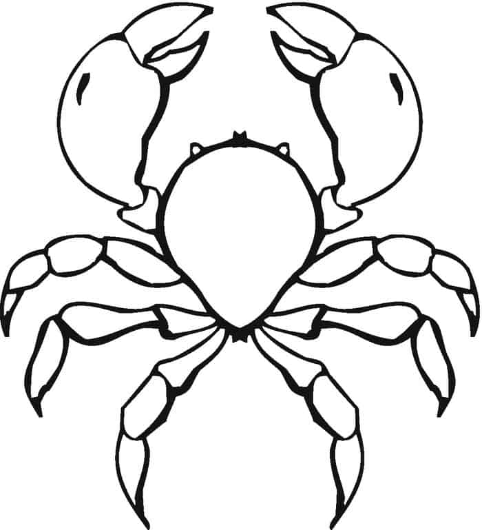Kids Coloring Pages Detailed Crab