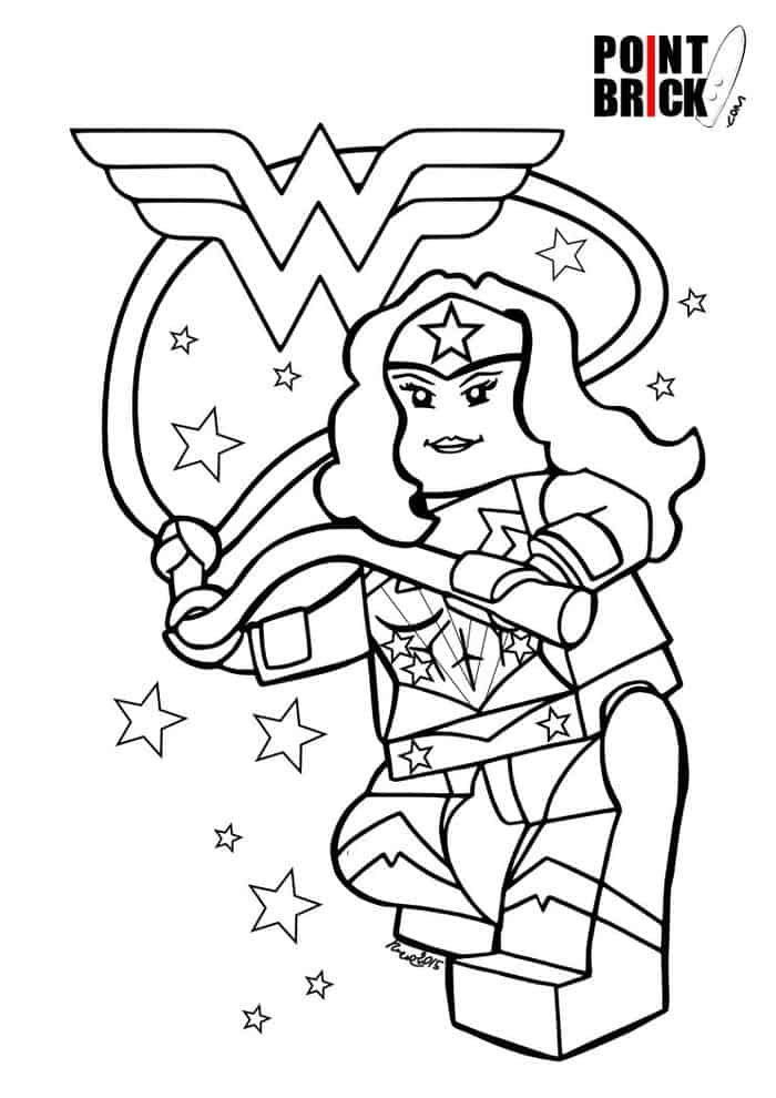 Lego Wonder Woman Coloring Pages