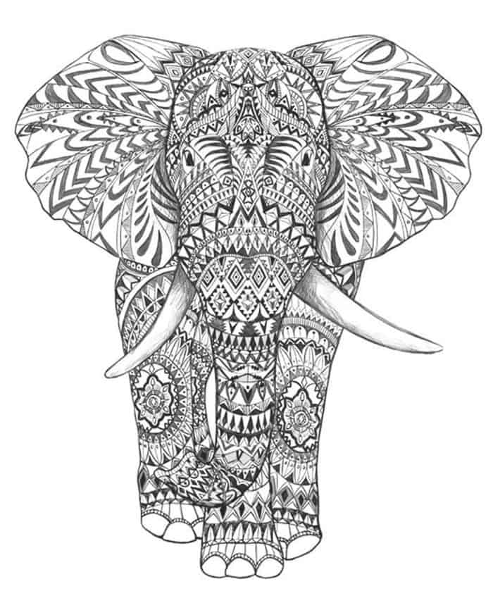 Mandala Coloring Pages Elephant