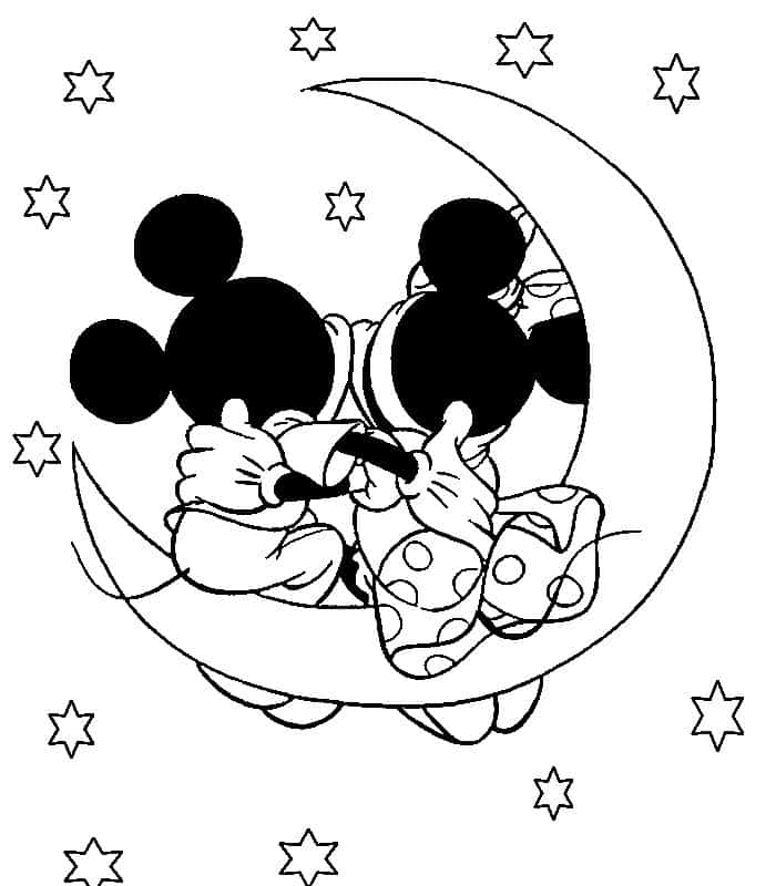 Mickey Mouse Valentines Day Coloring Pages