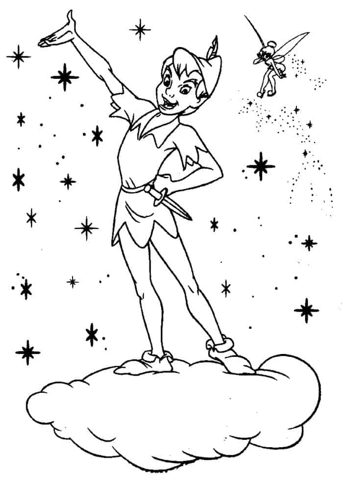 Peter Pan And Tinkerbell Coloring Pages