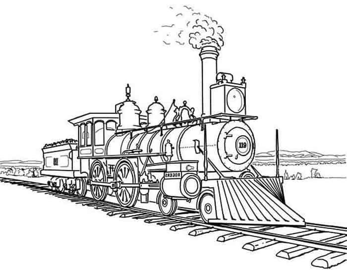 Polar Express Train Coloring Pages