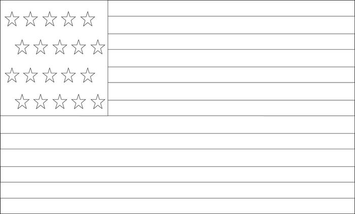 Printable American Flag Coloring Pages