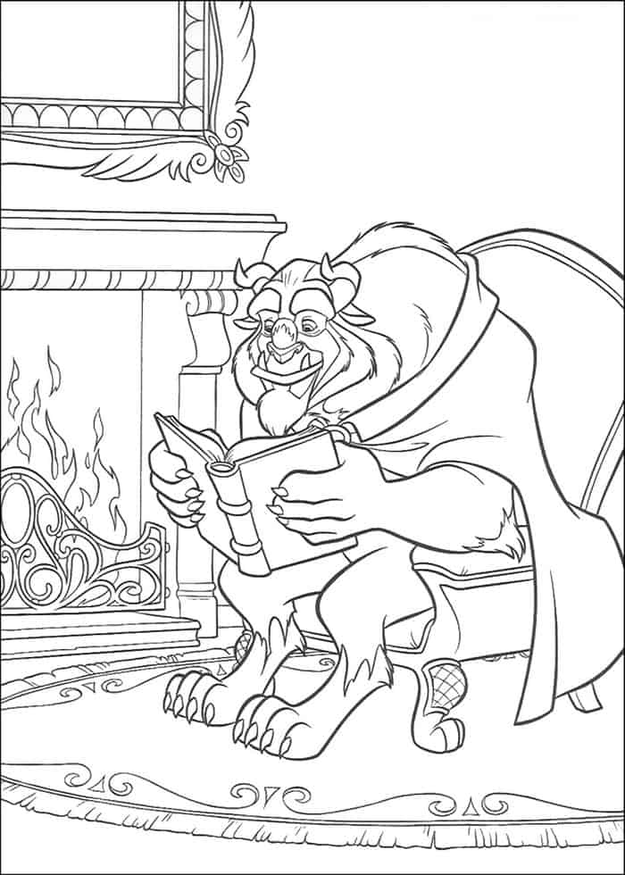 Printable Beauty And The Beast Coloring Pages