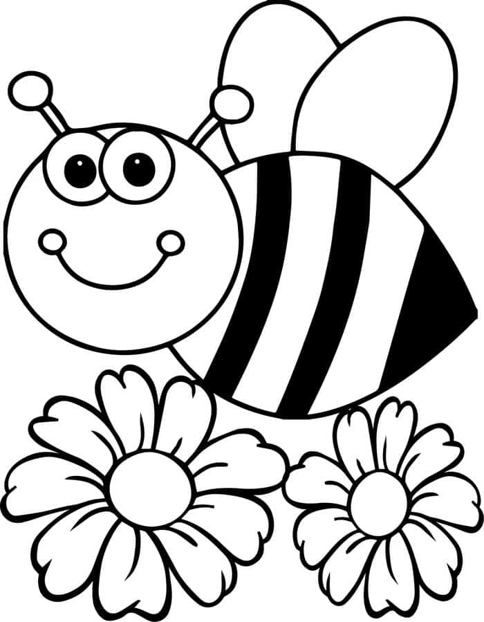 Printable Bee Coloring Pages