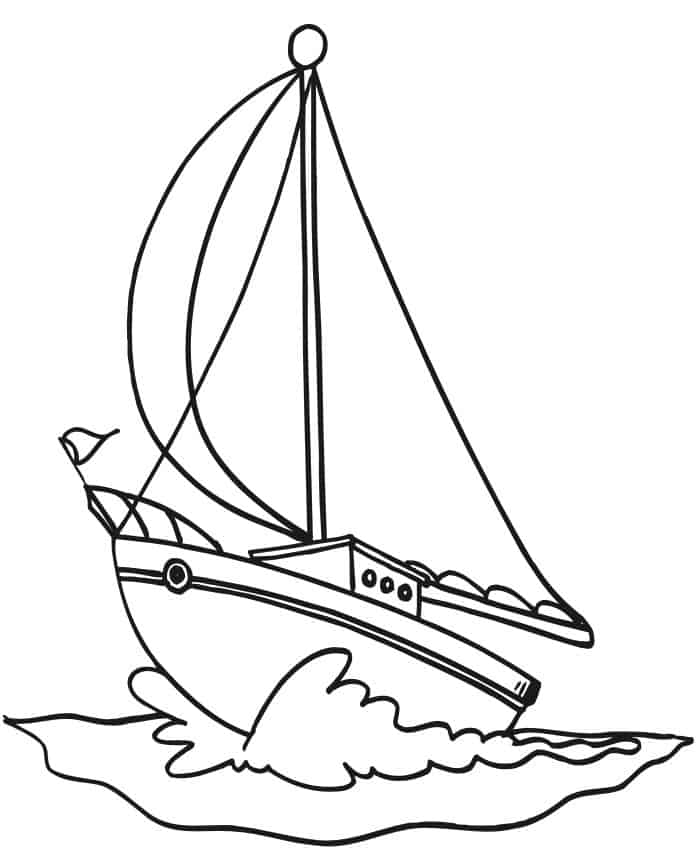 Printable Boat Coloring Pages