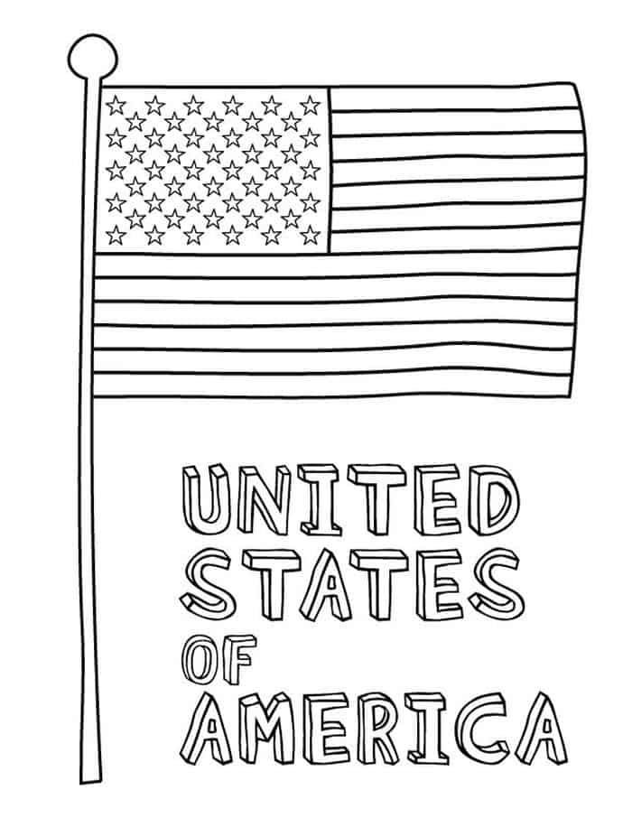 Printable Coloring Pages Of American Flag