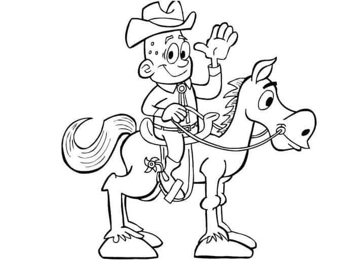Printable Cowboy Coloring Pages