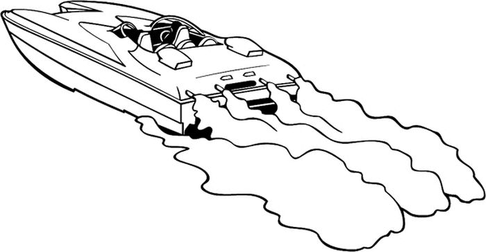Racing Boat Coloring Pages