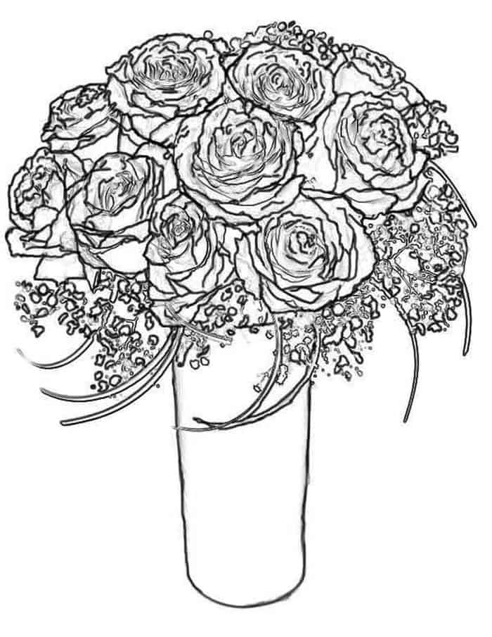 Rose Bush Coloring Pages