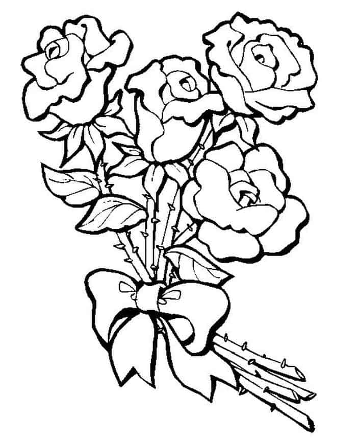 Rose Coloring Pages For Adults