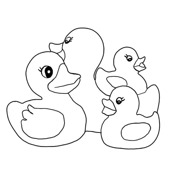 Rubber Duck Coloring Pages