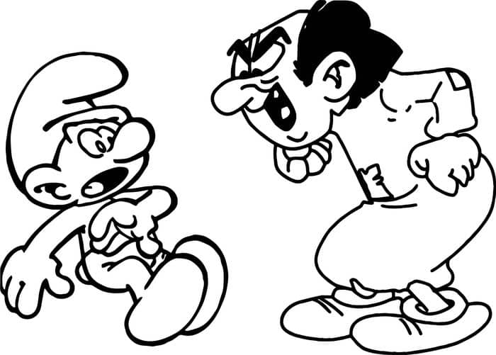 Running Smurfs Coloring Pages