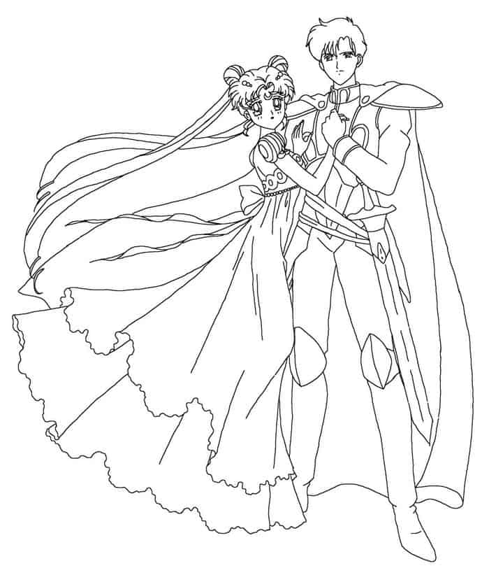 Sailor Moon Princess Serenity Coloring Pages Hello Kids