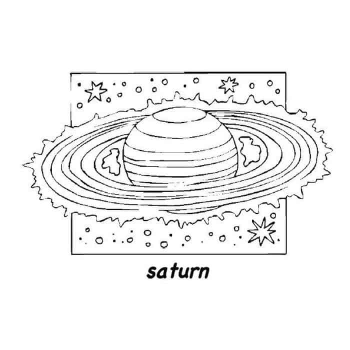 Saturne Coloring Pages Solar System