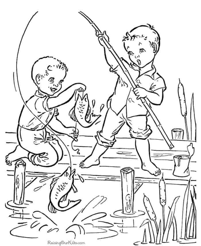 School Of Fish Coloring Pages