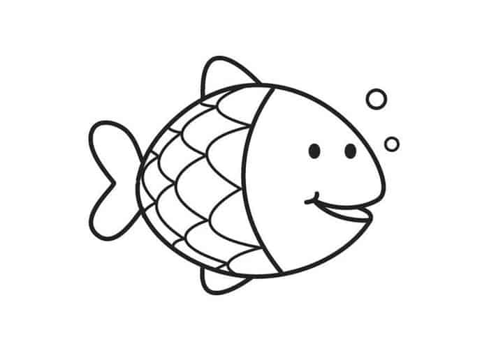 Simple Fish Coloring Pages