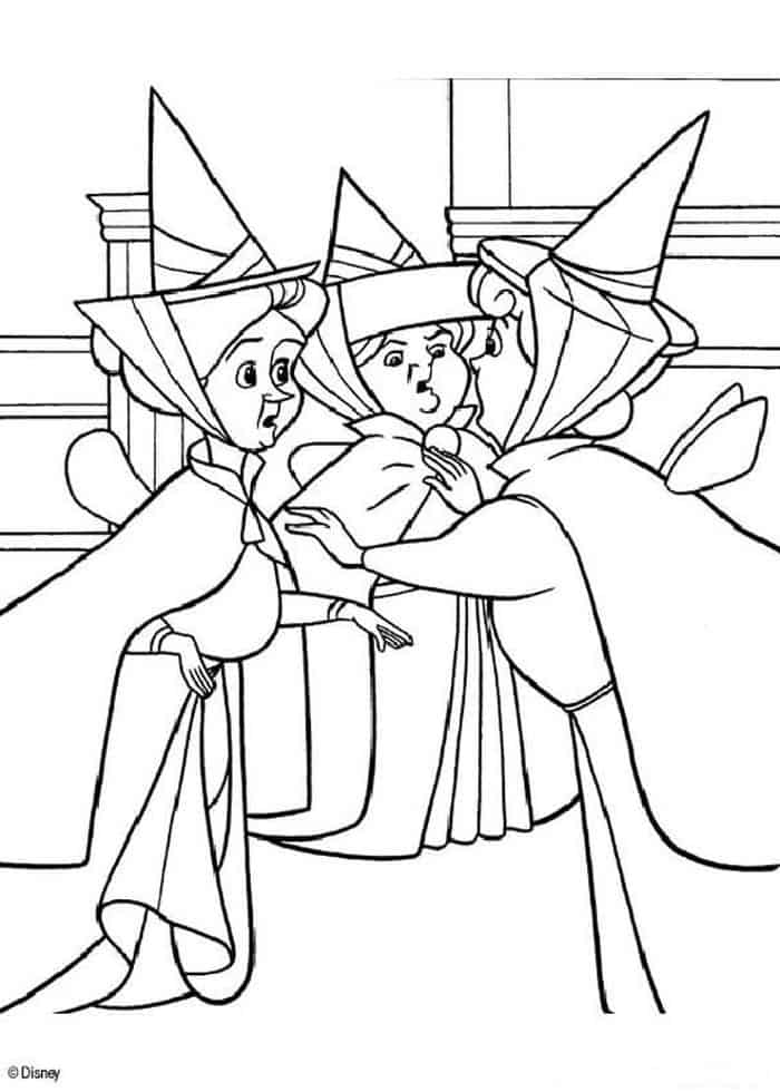 Sleeping Beauty Fairies Coloring Pages