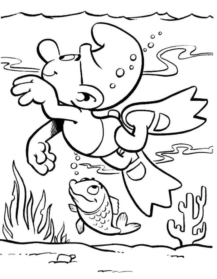 Smurfs Holiday Celebration Coloring Pages