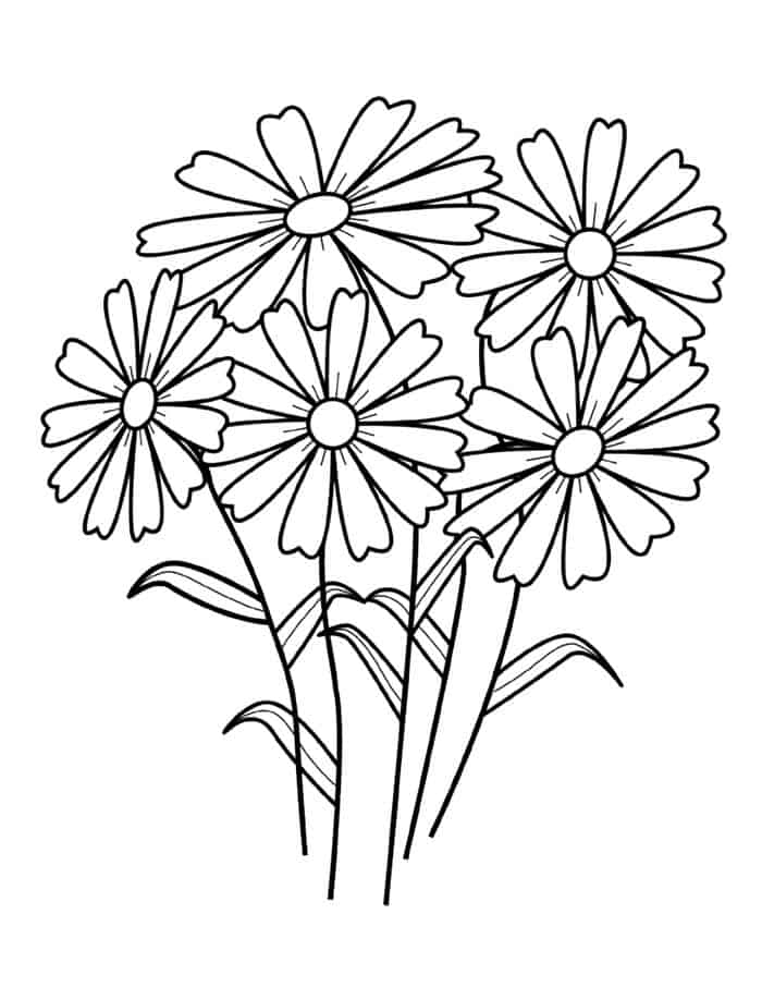 Spring Flowers Coloring Pages