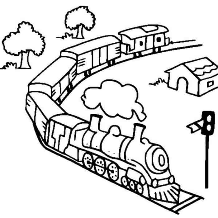 Steam Train Coloring Pages